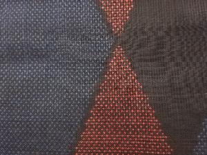 アンティーク　菱模様織り出し本場泥大島紬着物(5マルキ)